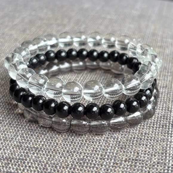 Glass Beaded Stretch Boho Bracelets - Set of 3 - Picture 1 of 3